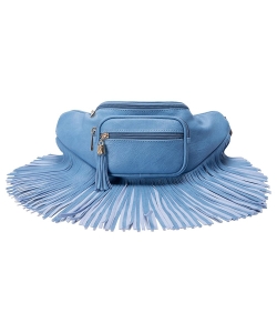Fashion Fringe Tassel Fanny Pack Waist Bag KL088 DENIM BLUE